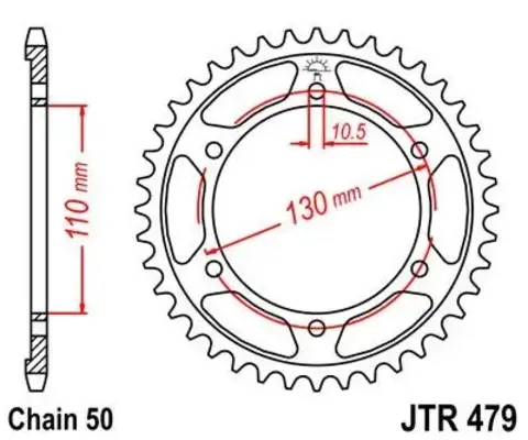 Звезда ведомая Ognibene 8059-R44 (JTR479.44)