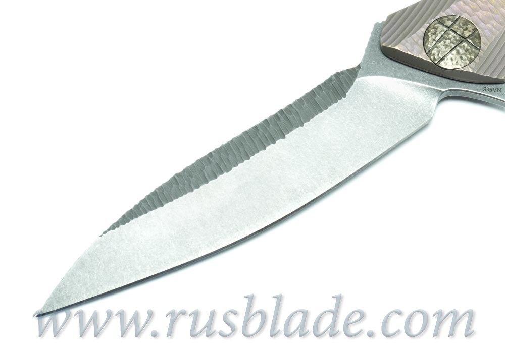 CKF Custom Rabbit & Alice Knife (Alexey Konygin design, s35vn, titanium, bearings) - фотография 