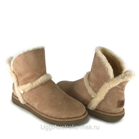 UGG Luxe Spill Seam Mini Boot Sand