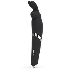 Черный вибратор Rabbit Rechargeable Wand Vibrator - 26,7 см. - 