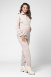 Утепленный спортивный костюм для беременных и кормящих 15420 холодный беж