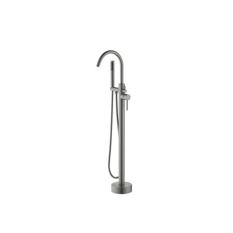 Aquatek AQ1345BGM AQ1345BGM ЕВРОПА смеситель для ванны напольный, шлиф. черный хром