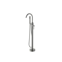 Aquatek AQ1345BGM AQ1345BGM ЕВРОПА смеситель для ванны напольный, шлиф. черный хром фото