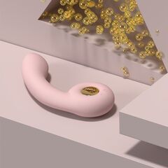 Розовый вибростимулятор точки G с нагревом Bendable Heating G-Spot Vibrator - 