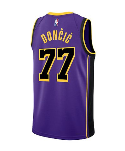 Баскетбольная майка Jordan Swingman NBA 'Lakers Luka Doncic 77' 