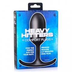 Анальная пробка с утяжелением  Heavy Hitters Premium Silicone Weighted Anal Plug, XL, черный, 16.8х5 см