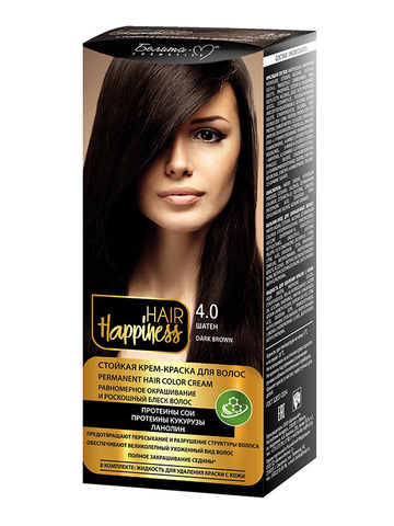 Белита-М Hair Happiness Крем-краска д/волос аммиачная №4.0 шатен