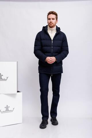 CUDGI Пуховик стеганый удлиненный на молнии