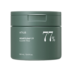 ANUA HEARTLEAF 77 CLEAR PAD Отшелушивающие пэды с хауттюйнией и PHA-кислотой 70 шт. (160 мл)