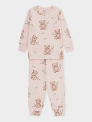 пижама  для девочки  К 1552/бежевый,медвежонок на полянке