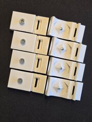 Универсальное крепление для корпусов на динрейку, комплект из 8-ми шт., 3D печать, белый