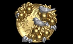 Силиконовый молд Птицы (медальон) № 0474