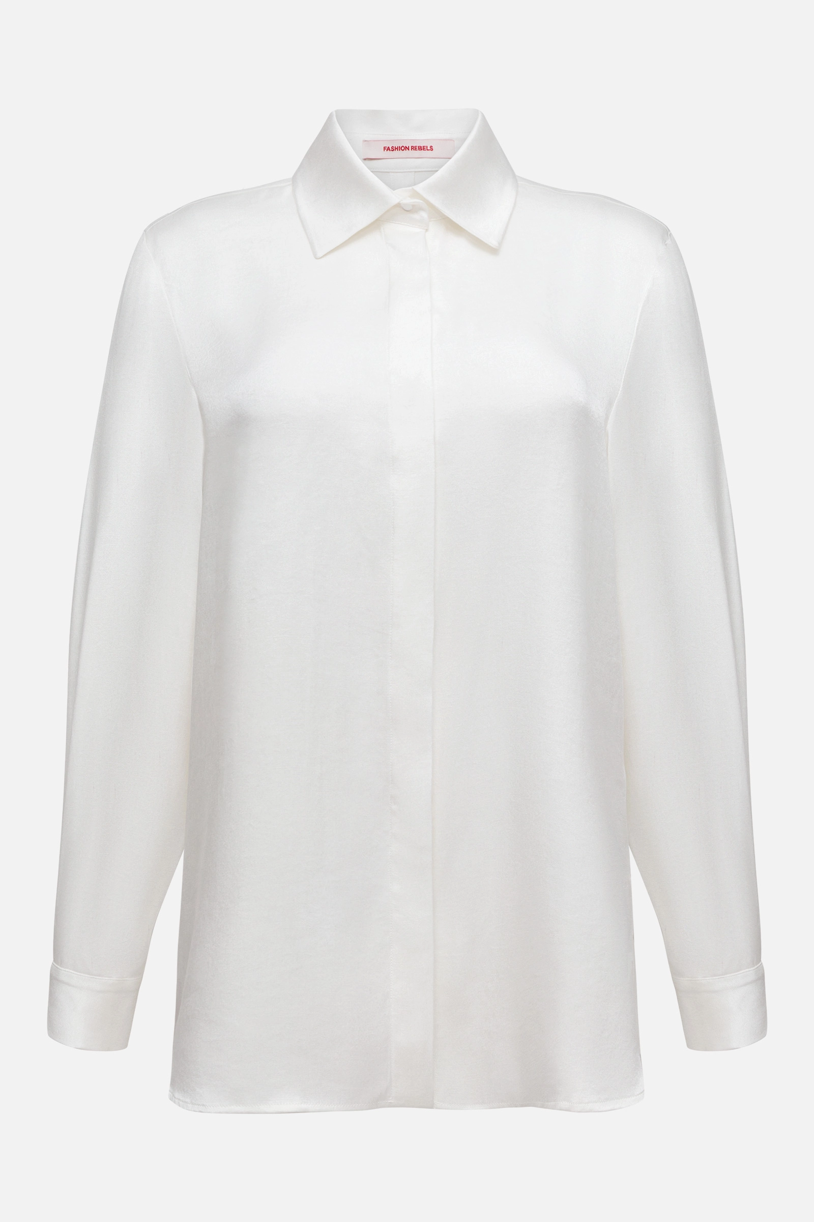 Блуза из купры с разрезом