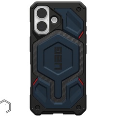 Чехол Uag Monarch Pro Case для iPhone 17, Красный | Carbon Fiber Mallard/Red