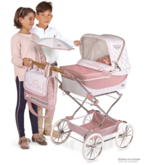 DeCuevas Коляска с сумкой и зонтиком для кукол REBORN серии ТОП-коллекшн, 90 см  (складная, с регулируемой ручкой)(82038)