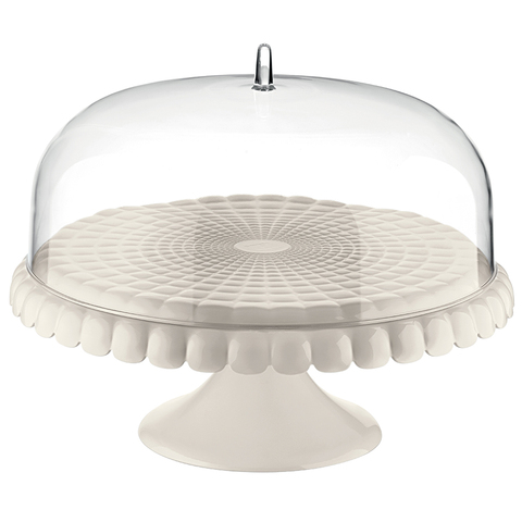 Блюдо для торта 36см Guzzini Tiffany молочно-белое