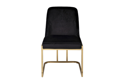 Стул велюровый обеденный 89x56x54см Garda Decor черный/золото