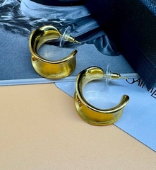 Серьги широкие полуконго style by YSL