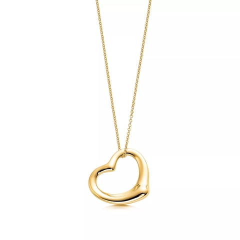 Подвеска из жёлтого золота 18k💠Tiffany Open Heart 22 mm