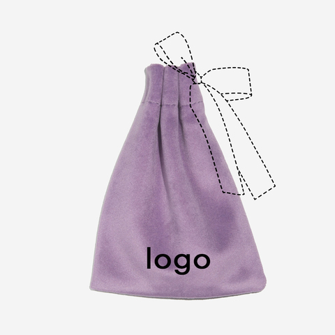 Мешочек из велюра, брендирование на мешочке