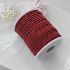Шнур замшевый (искусственный), бордовый, 2,3*1 мм, 1 метр, ШН008