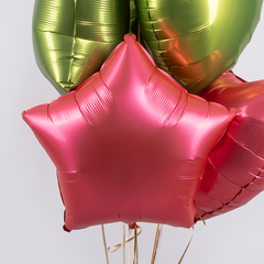 Г 18''/46 см, Звезда, Сатин, Ягодная помада, 1 шт.