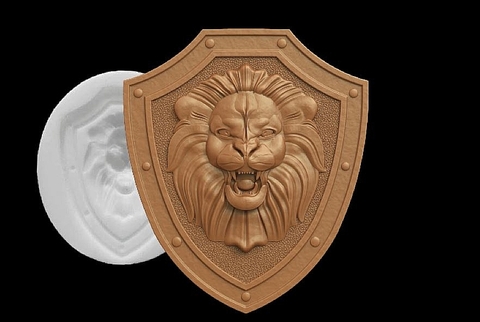 Силиконовый молд № 452 Щит лев