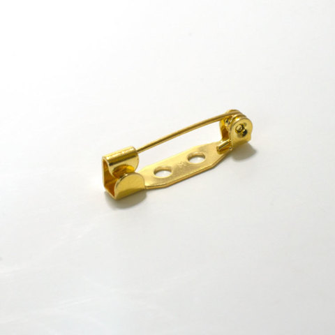 Японская булавка для броши 20 мм с прямой застежкой, цвет золото
