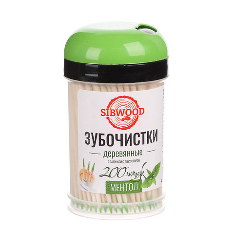 Зубочистки деревянные с ментолом, 200 шт