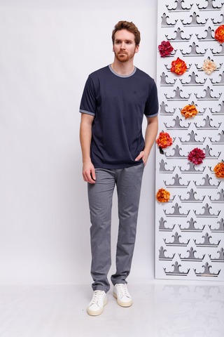 Bugatti Футболка хлопковая с трикотажной отделкой