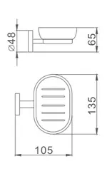 Мыльница стеклянная навесная HAIBA HB8702 черная