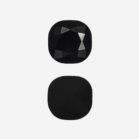 Кристалл Кушон (Сushion), оттенок "Черный"/"Jet", 10мм