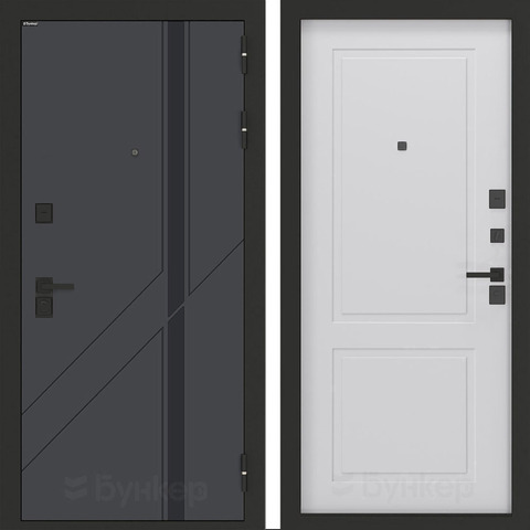 Входная металлическая дверь Бункер БН-12 Веллюто верде ФЛ-609 Белый софт