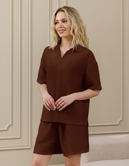 Шорты женские Ясмина-5 Виотекс КОРИЧНЕВЫЙ