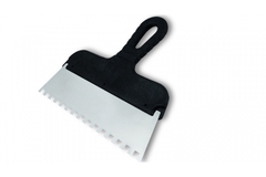 Шпатель зубчатый нерж.пластиковая рукоятка 6х6мм,200мм Вихрь