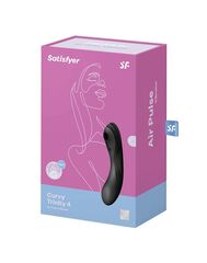 Черный вакуум-волновой вибростимулятор Satisfyer Curvy Trinity 4 - 