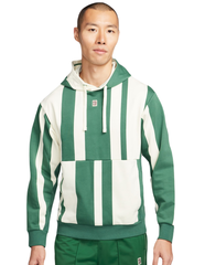 Куртка теннисная Nike Court Heritage Dri-Fit Fleece Tennis Hoodie - gorge green/coconut milk