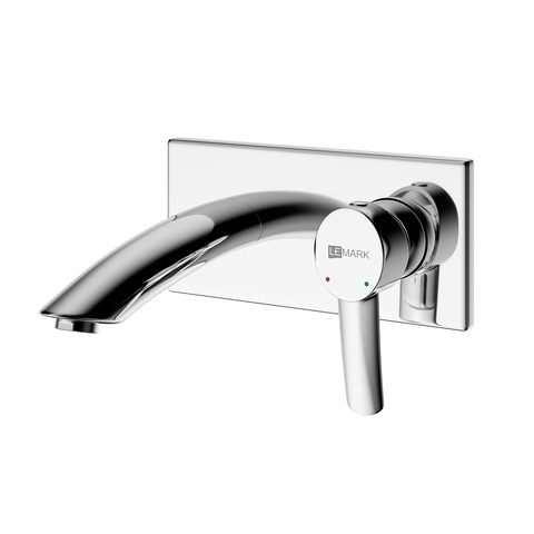 Lemark LM3226C Встраиваемый смеситель для раковины, настенный, длина излива 17 см, латунь/хром