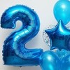 Воздушный шар (40''/102 см) Цифра, 2, Синий, 1 шт.