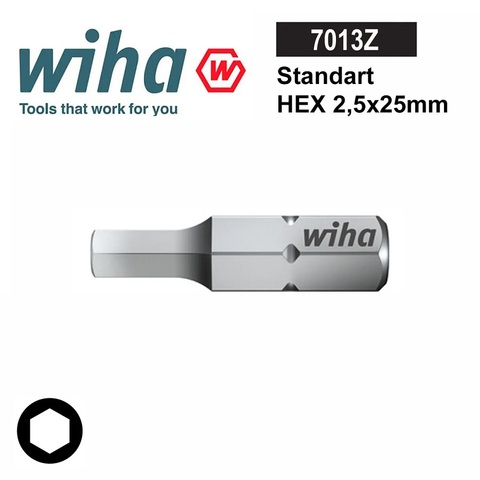 Бита шестигранная HEX 2,5 х25мм Standart Wiha 7013Z 01704