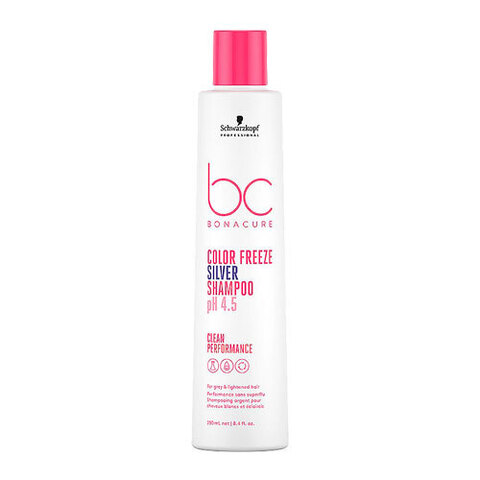 Schwarzkopf BC Bonacure Clean Performance pH 4.5 Color Freeze Silver Shampoo - Нейтрализующий шампунь с фиолетовым оттенком