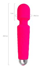 Розовый жезловый вибратор Peony - 20,5 см. - 