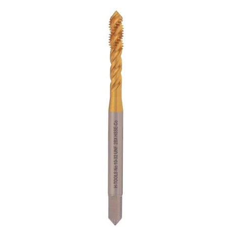 Метчик №10 -32-UNF (Машинный, винт.) DIN371 HSSE-TiN C/2-3P R45 70мм a=4,9 H-Tools 76710ETHT