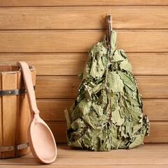 Веник для бани и сауны из дуба