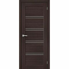 Купить Межкомнатная дверь экошпон Bravo-28 Wenge Melinga стекло белое