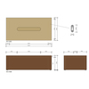 Decor Walther Wood 925185 Салфетница, Decor Wallther, габариты изделия (шгв)-270*135*85 мм мм, материал-дерево, цвет-темный ясень