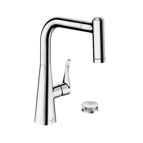 Смеситель для кухни с выдвижным изливом и лейкой Hansgrohe M71 73805000