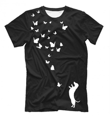 Футболка "Такса и бабочки"