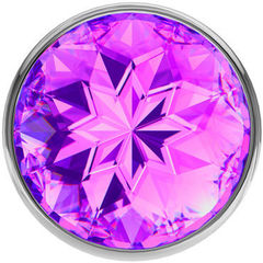 Анальная пробка Lola Toys Diamond Sparkle Small серебро_фиолетовый