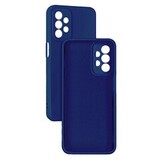 Силиконовый чехол Silicone Cover с защитой камеры для Samsung Galaxy A23 (Темно-синий)